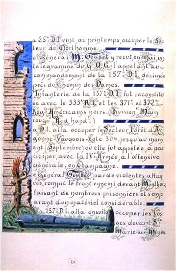 Livre de famille Goybet : Page consacrée à la division Main Rouge ''Re