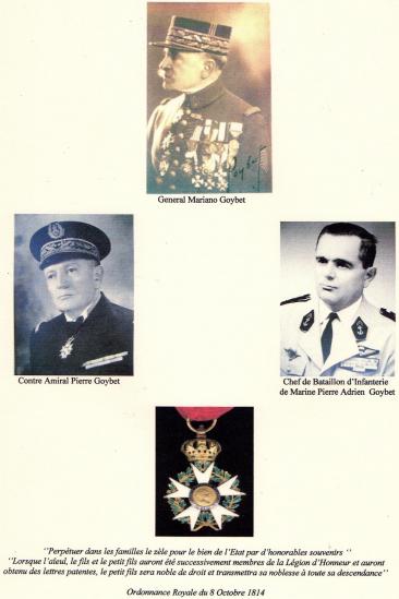 Famille Goybet 3 générations Légion d'Honneur
