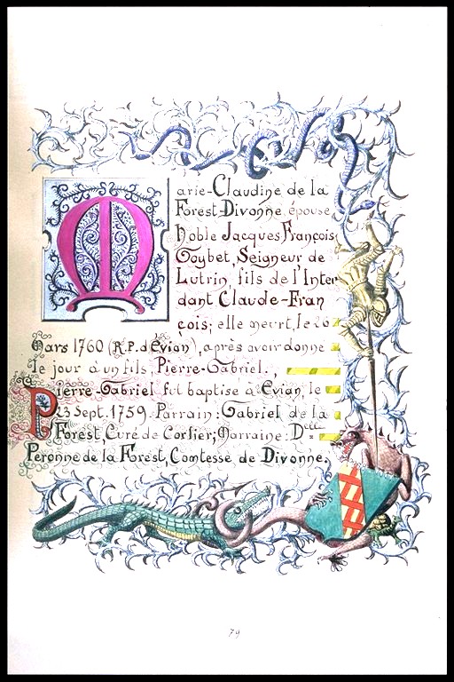 Alliance Goybet et De la Forêt Dyvonne